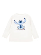T-shirt per bambina Disney x Monnalisa bianco con stampa grafica Stitch 19F610 6013 0001 MONNALISA 