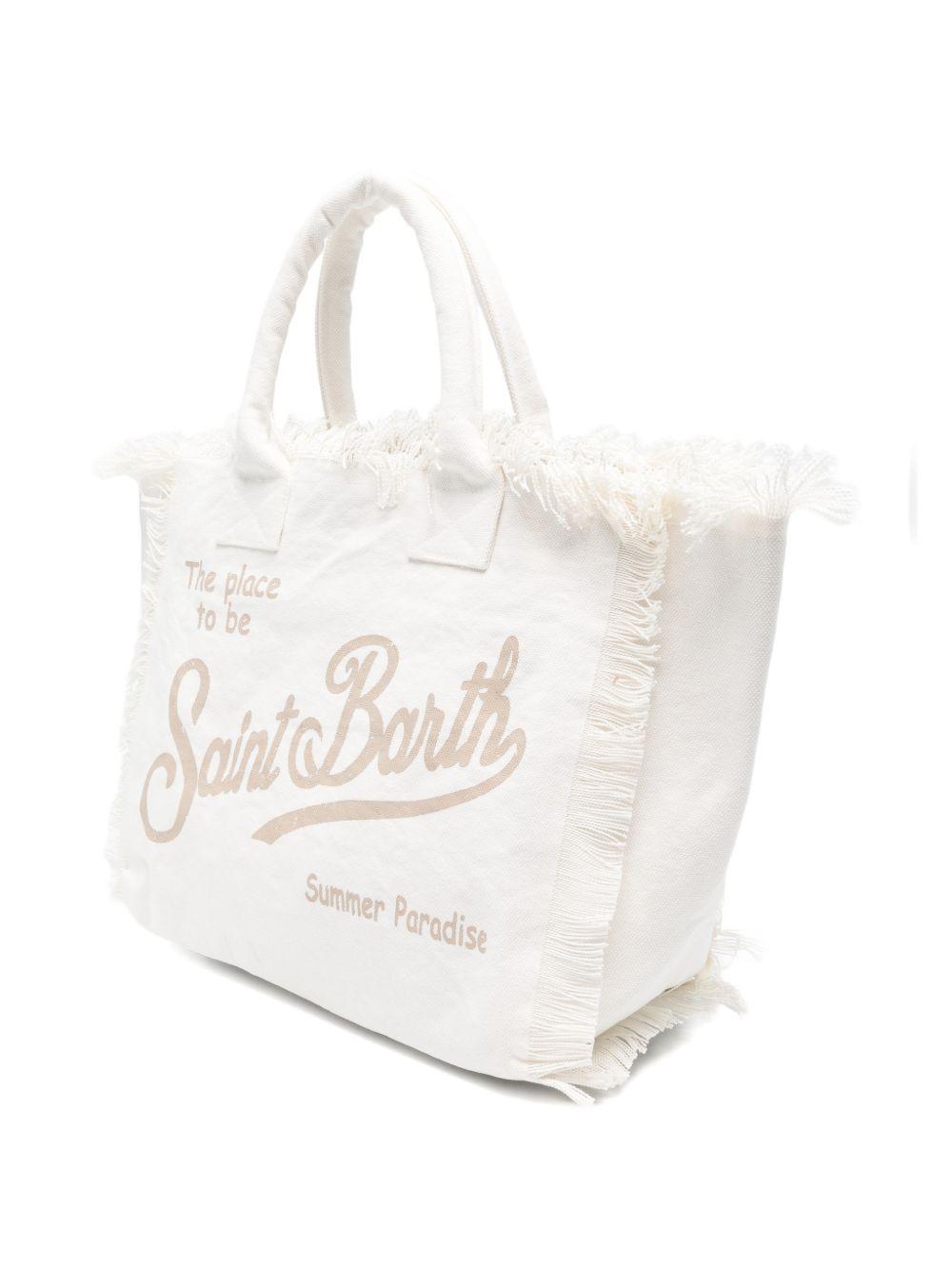 Borsa Vanity MC2 Saint Barth bianca con dettaglio frange VANI001 08246L MC2 ST. BARTH KIDS 