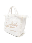 Borsa Vanity MC2 Saint Barth bianca con dettaglio frange VANI001 08246L MC2 ST. BARTH KIDS 