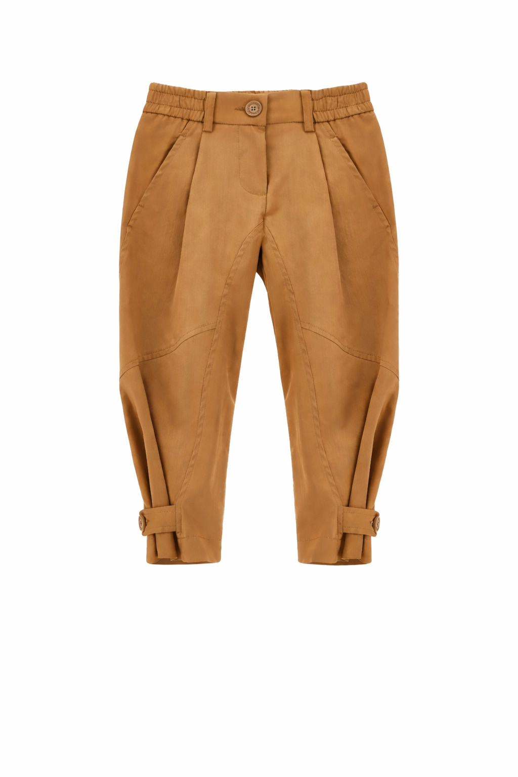 Pantaloni per bambina Monnalisa marroni con vita elasticizzata 17G402 7301 0005 MONNALISA 