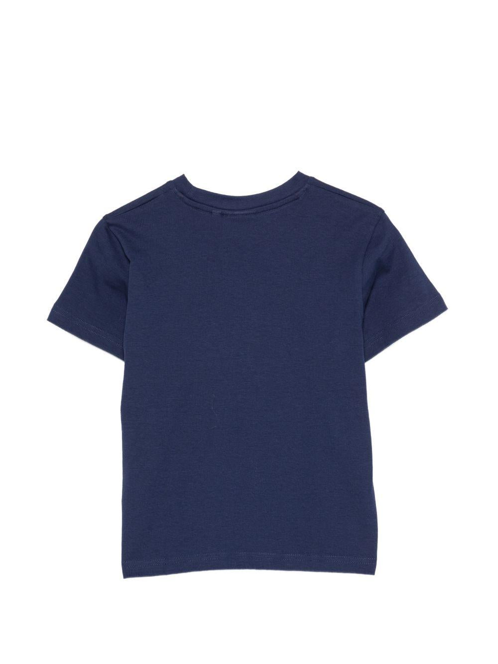 T-shirt per bambino Hugo Kids blu con logo sul davanti G00572 85C Hugo KIDS 