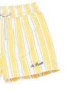 Costume da bagno Syros Jr. per bambino MC2 Saint Barth Kids bianco e giallo con motivo a righe SYR0002 04049L MC2 ST. BARTH KIDS 