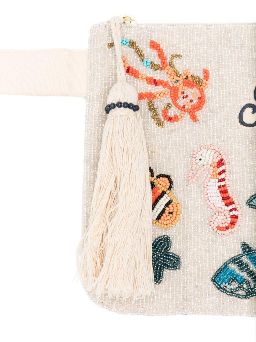 Pochette MC2 Saint Barth beige con ricamo del logo POU0002 00877L MC2 ST. BARTH KIDS 