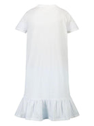 Abito per bambina MC2 Saint Barth Kids bianco con logo sul davanti ABY0002 02296L MC2 ST. BARTH KIDS 