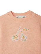 T-shirt per neonata Bonpoint Clelie arancione con dettaglio con applicazione S05XSWK00001 137 BONPOINT KIDS 