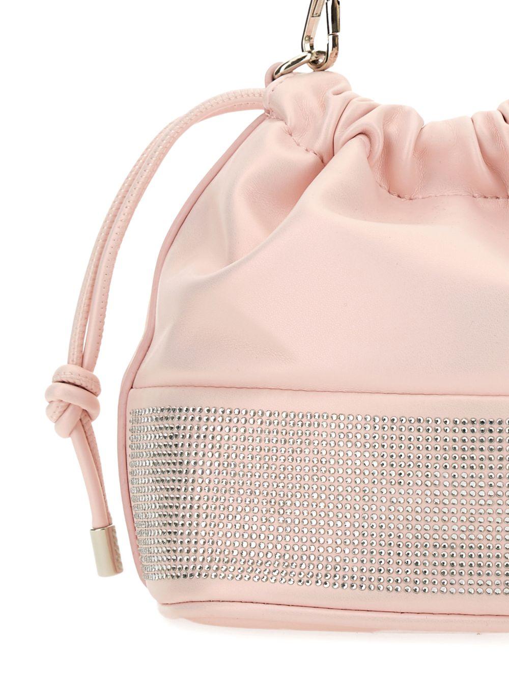 Borsa a secchiello per bambina Monnalisa rosa con manico in strass 79G004 7742 0091 MONNALISA 