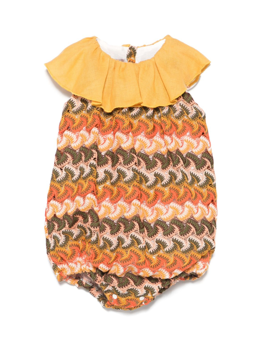 Tutina per neonata La Stupenderia multicolor in maglia con colletto con increspature TBPG50 M10 LA STUPENDERIA KIDS 