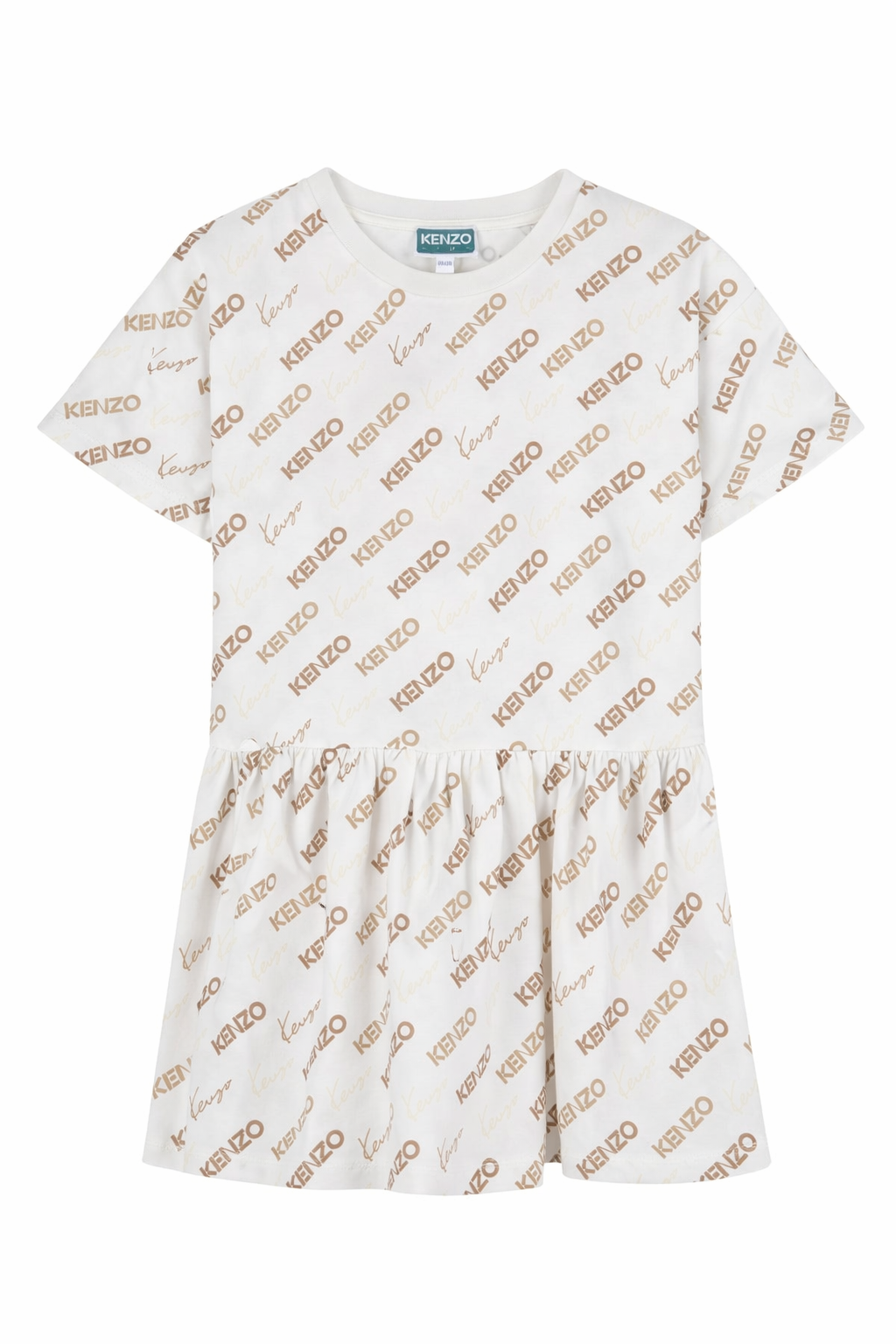 Abito per bambina Kenzo Kids bianco con stampa logo all-over K61850 117 KENZO KIDS 