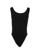 Body per bambina Palm Angels Kids nero con logo sul davanti PGBD00CS26FLE001 110 PALM ANGELS KIDS 