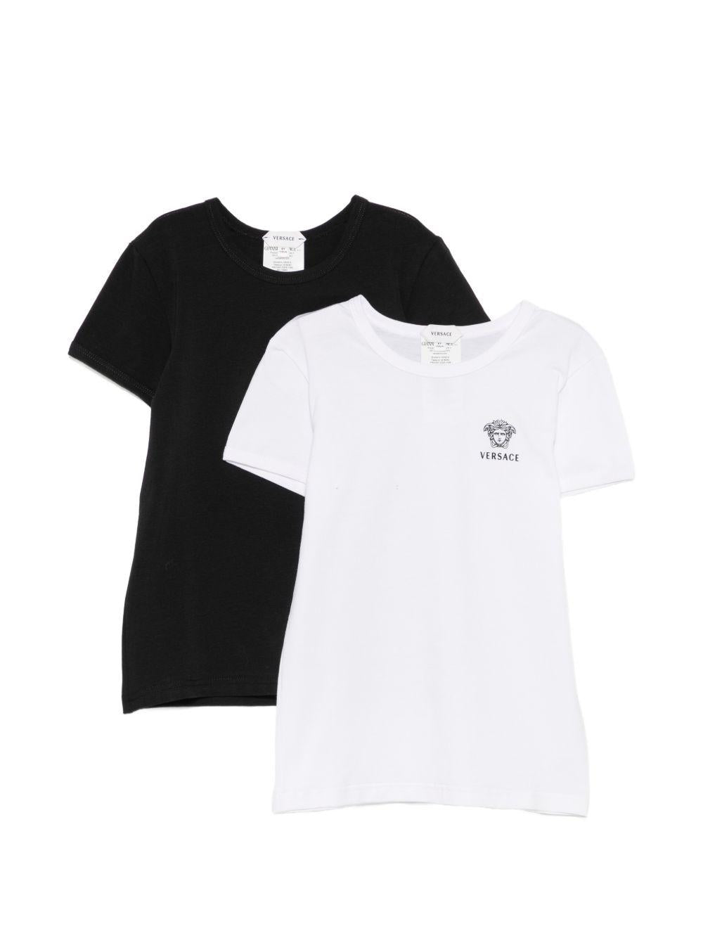 Set di due t-shirt per bambino Versace Kids bianco e nero con motivo Medusa 10252451A18280 2W020 VERSACE KIDS 