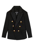 Blazer per bambino Balmain Kids nero con chiusura a bottoni dorati BY2P04 P0484 930 BALMAIN KIDS 
