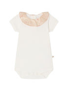 Body per neonata Bonpoint bianca con colletto a contrasto S06NUNK00007 002 BONPOINT KIDS 