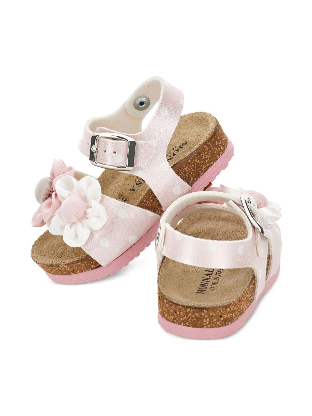 Sandali per bambina Monnalisa rosa con dettaglio a fiore 83G004 7709 9990 MONNALISA KIDS 