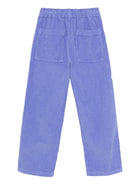 Pantaloni per bambina Bobo Choses viola con logo ricamato B225AC083 551 BOBO CHOSES 