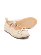 Ballerine per bambina Fendi Kids beige con motivo FF JFR376 AOTC F1R7I FENDI KIDS 