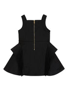 Abito per bambina Balmain Kids nero modello svasato BY1B92 P0484 930 BALMAIN KIDS 