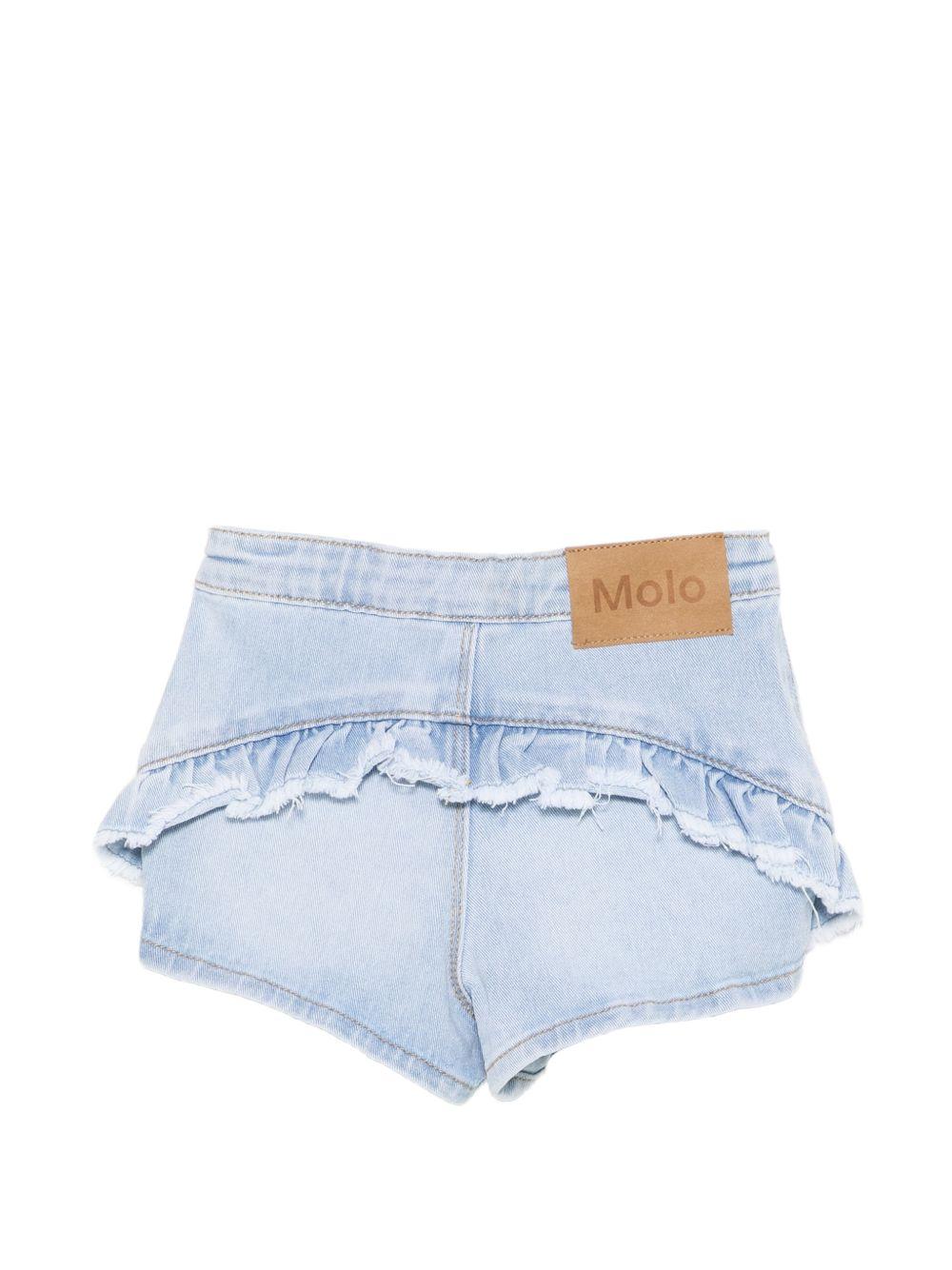 Shorts Agnetha per bambina Molo denim con ruches 2S26H112 9484 MOLO KIDS 