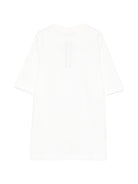 T-shirt Jumbo per bambino Rick Owens Kids bianca con scritta sul davanti BG01F3274RNP14P 1109 RICK OWENS KIDS 