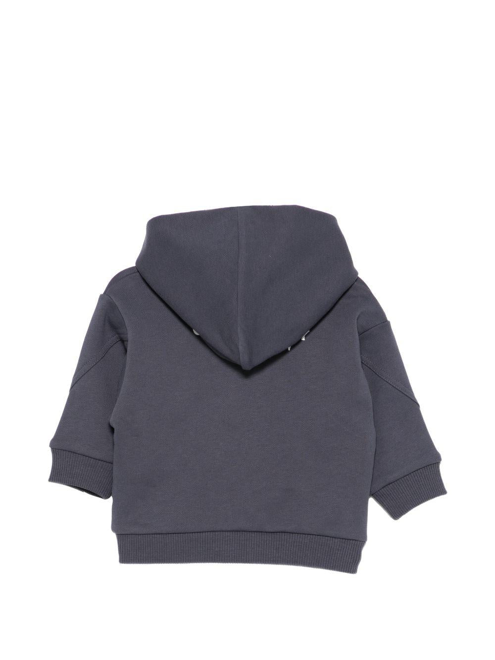 Felpa per neonato Givenchy Kids blu con stampa logo sul davanti H31195 061 GIVENCHY KIDS 