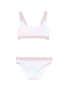 Bikini per bambina Stella McCartney Kids multicolore con stampa logo all-over TYCB05 Z3448 999MC STELLA McCARTNEY KIDS 