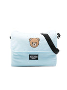 Borsa per neonato Moschino Kids azzurro con stampa Teddy Bear MUX05VLCA19 40304 MOSCHINO KIDS 