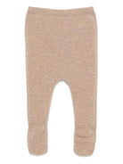 Pantaloni per neonato Donsje beige con applicazioni con facce d'orso 3039101 00176 DONSJE 