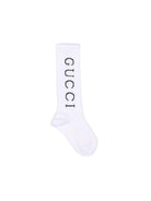 Calzini per bambini Gucci Kids bianchi con logo a contrasto 8551634KAC6 9000 GUCCI KIDS 