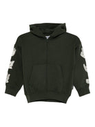 Felpa per bambino Molo verde con cappuccio 1W25J302 9678 MOLO 