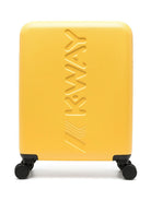 Valigia per bambino K Way Kids giallo con logo frontale inciso K11416W L24 K-WAY KIDS 