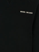 Felpa per bambino MSGM Kids nero con stampa logo F5MSJBSW225 110 MSGM KIDS 