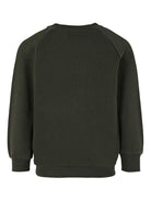 Felpa per bambino Balmain Kids verde con logo ricamato BX4P80 Z3183 762NE BALMAIN KIDS 