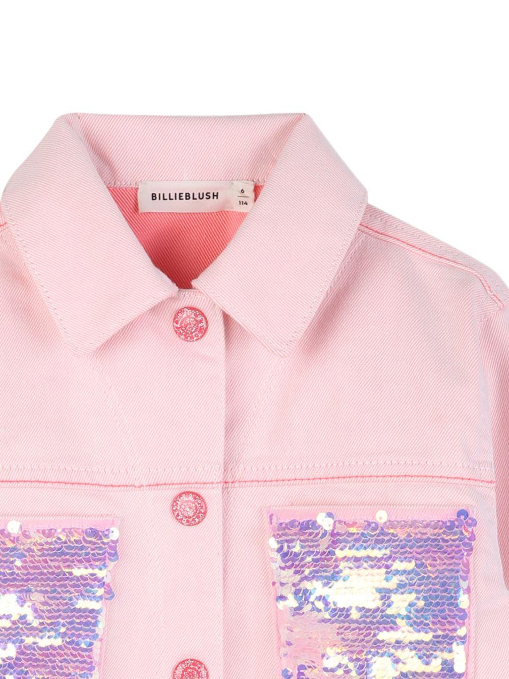 Giacca per bambina Billieblush rosa con tasche in paillettes U22156 S51 BILLIEBLUSH 