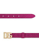 Cintura per bambina Dolce & Gabbana Kids fucsia con fibbia con logo EE0062 AF220 80422 DOLCE & GABBANA KIDS 