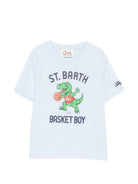 T-shirt per bambino MC2 Saint Barth Kids azzurra con stampa grafica DNV0001 01954L MC2 ST. BARTH KIDS 