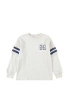 T-shirt per bambino Molo Kids bianca con dettagli sulle maniche 1W26A416 9798 MOLO KIDS 