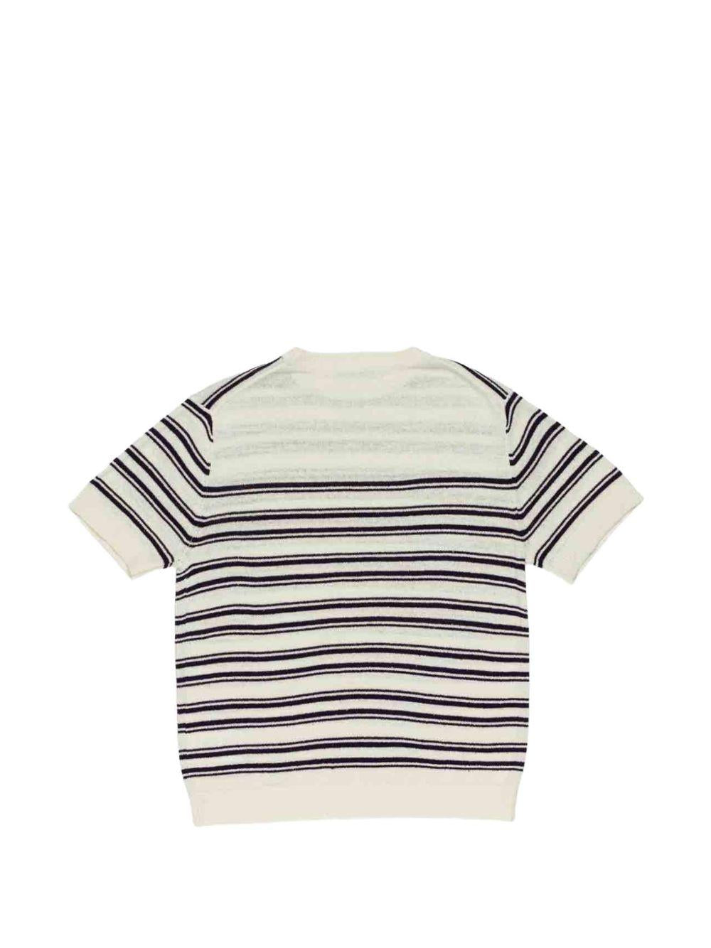 T-shirt per bambino Paolo Pecora Kids multicolore con design a righe PP4285 GE-BL PAOLO PECORA KIDS 