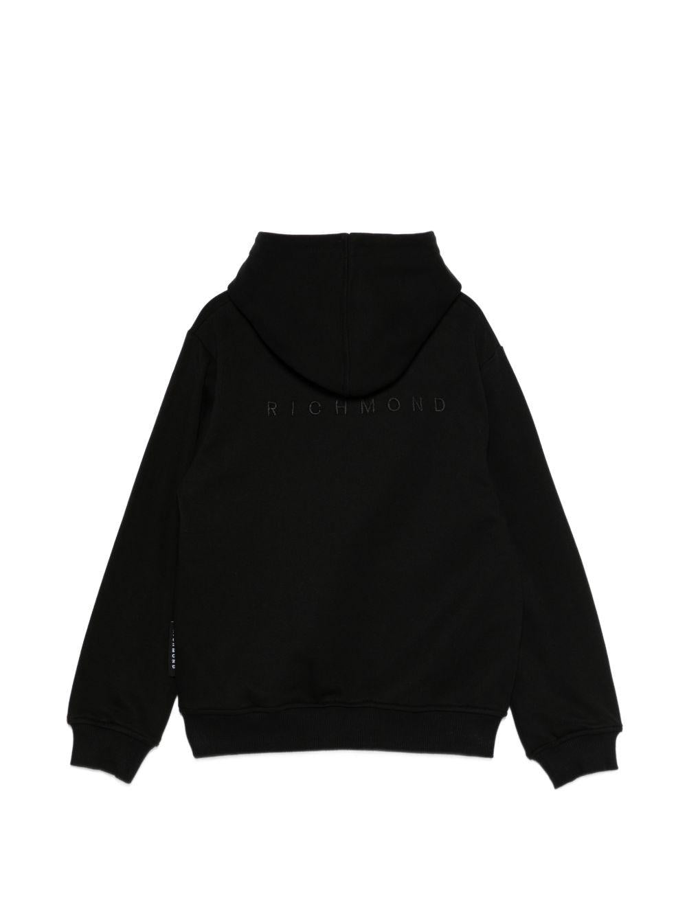 Felpa per bambino John Richmond nera con cappuccio RBP26051FE BLACK JOHN RICHMOND JUNIOR 