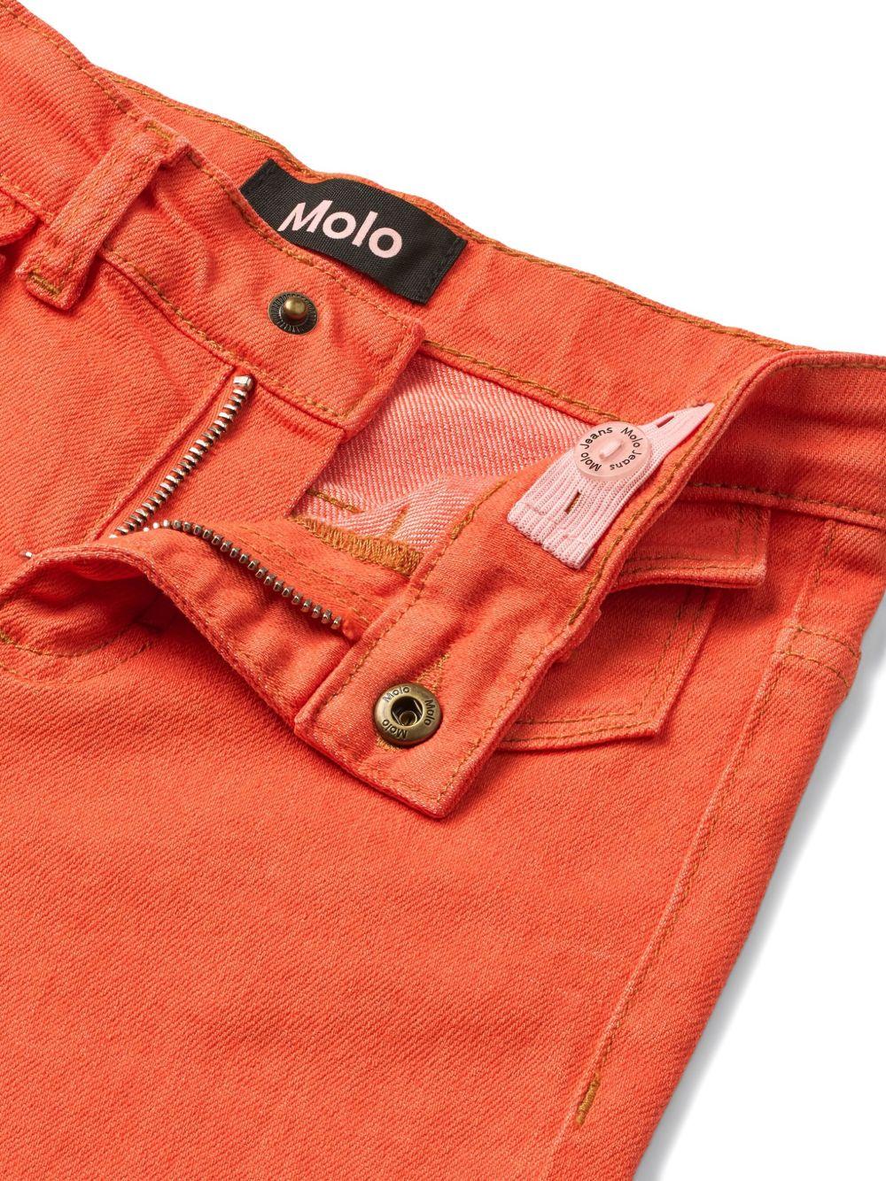 Pantaloni per bambina Molo Atla arancione con due tasche posteriori applicate 2S26I114 5641 MOLO KIDS 