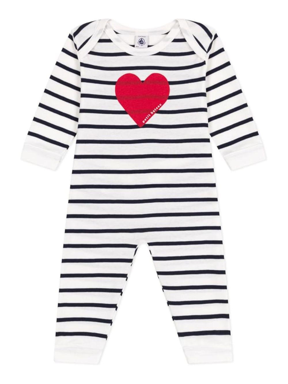 Tutina per neonati Petit Bateau multicolore con design a righe A0CN4 01 PETIT BATEAU 