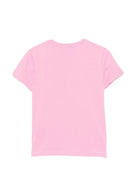 T-shirt per bambina John Richmond Junior rosa con dettaglio logo RGP26017TS PINK BEGONIA JOHN RICHMOND KIDS 