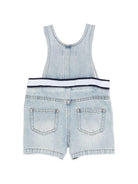 Salopette per neonati Moschino Kids denim con ricamo orsetto sul davanti MUQ01RL0E34 41034 MOSCHINO KIDS 