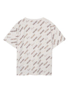 T-shirt per bambino Kenzo Kids bianca con stampa logo all-over K61686 117 KENZO KIDS 