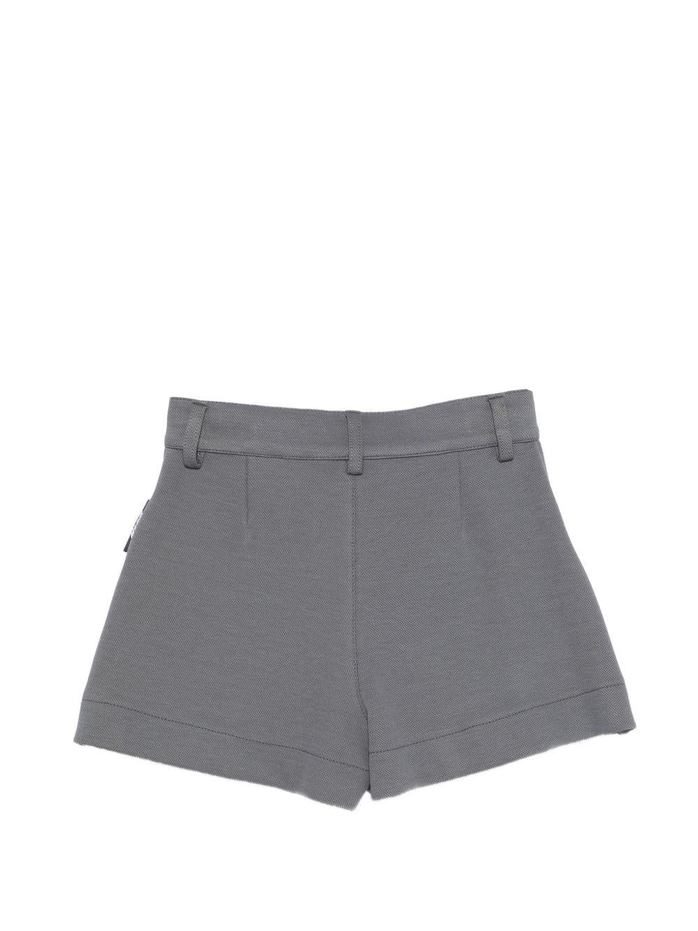 Shorts per bambina MSGM Kids grigi con design a pieghe S6MSJGST028 104 MSGM KIDS 