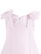 Abito per bambina Monnalisa rosa con applicazioni a fiori 71G902 7302 0091 MONNALISA KIDS 