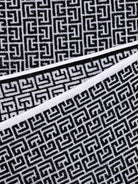 Telo mare per bambini Balmain Kids bianco e nero con stampa geometrica all-over BYCP40 Z2228 100NE BALMAIN KIDS 