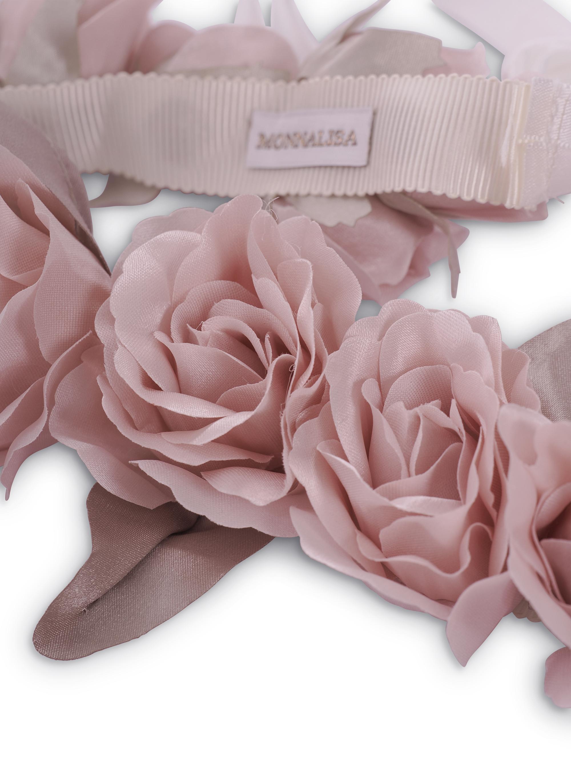 Coroncina per bambina Monnalisa rosa con decorazioni floreali 79G006 7739 0191 MONNALISA 