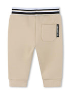 Tuta sportiva per neonato Karl Lagerfeld Kids beige con stampa Ikonik Karl (set di 3) Z30503 296 KARL LAGERFELD KIDS 