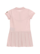 Abito per neonata Moncler Enfant rosa con design plissettato L19518I000088496F 505 MONCLER KIDS 