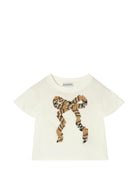 T-shirt per neonata Burberry Kids bianca con motivo fiocco Check 8129936 A2014 BURBERRY KIDS 