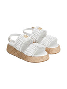 Sandali per bambina Dolce & Gabbana Kids bianche con dettagli con ruches D11388 A1850 80001 DOLCE & GABBANA KIDS 